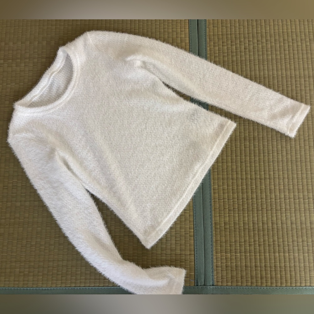 Cozy White Fuzzy Sweater